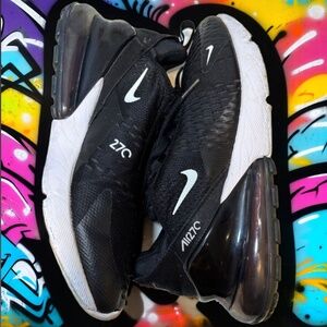 Nike Air Max 270 Black White Anthracite Mens Running Shoes AH8050 002 Sz 7.5